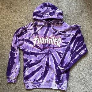 Purple Tie-dye Thrasher Hoodie